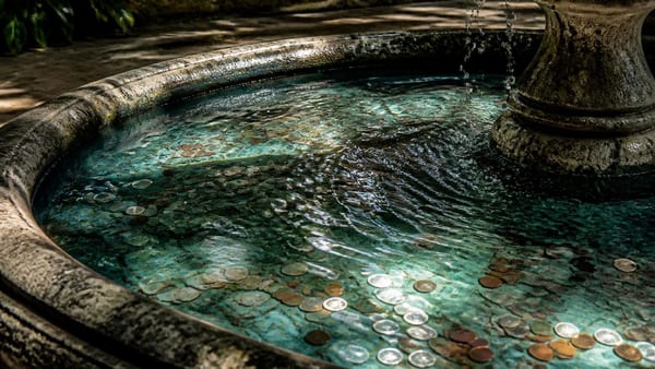 An ancient practice connects us to history, hope, and each other through the simple act of throwing change into water.